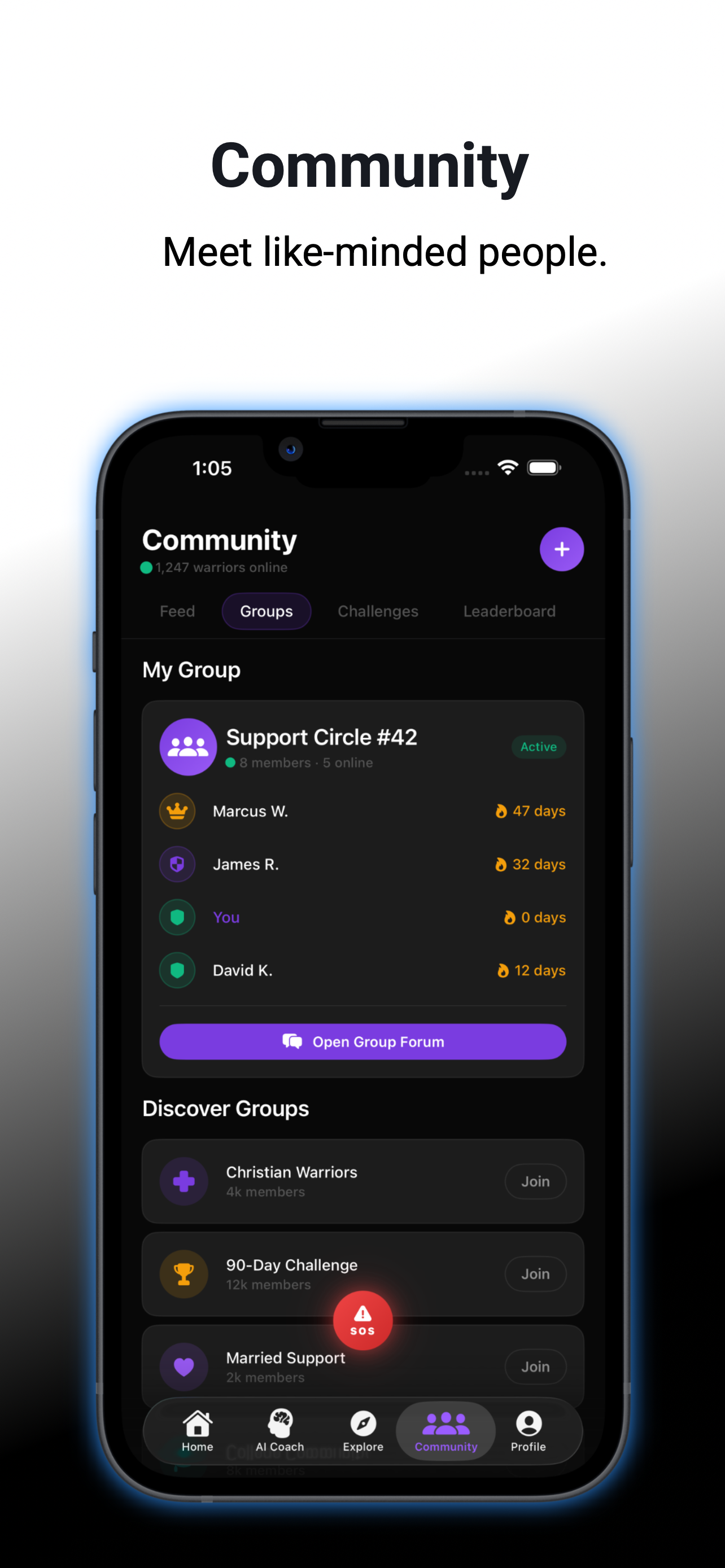 Community — meet like-minded people